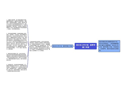 班主任工作计划：春季学期二年级