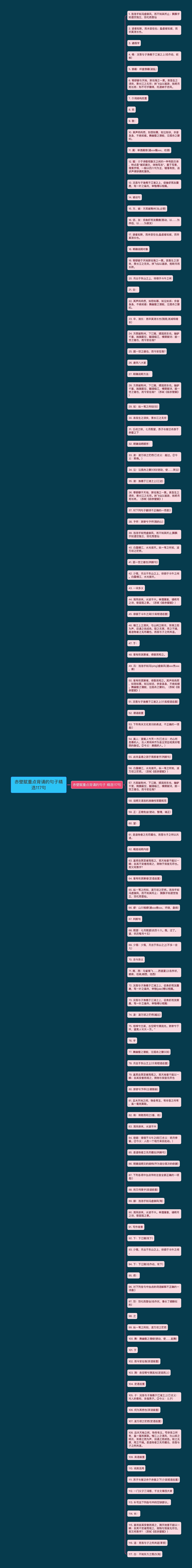 赤壁赋重点背诵的句子精选117句思维导图