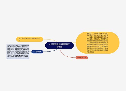 小学五年级上学期德育工作计划