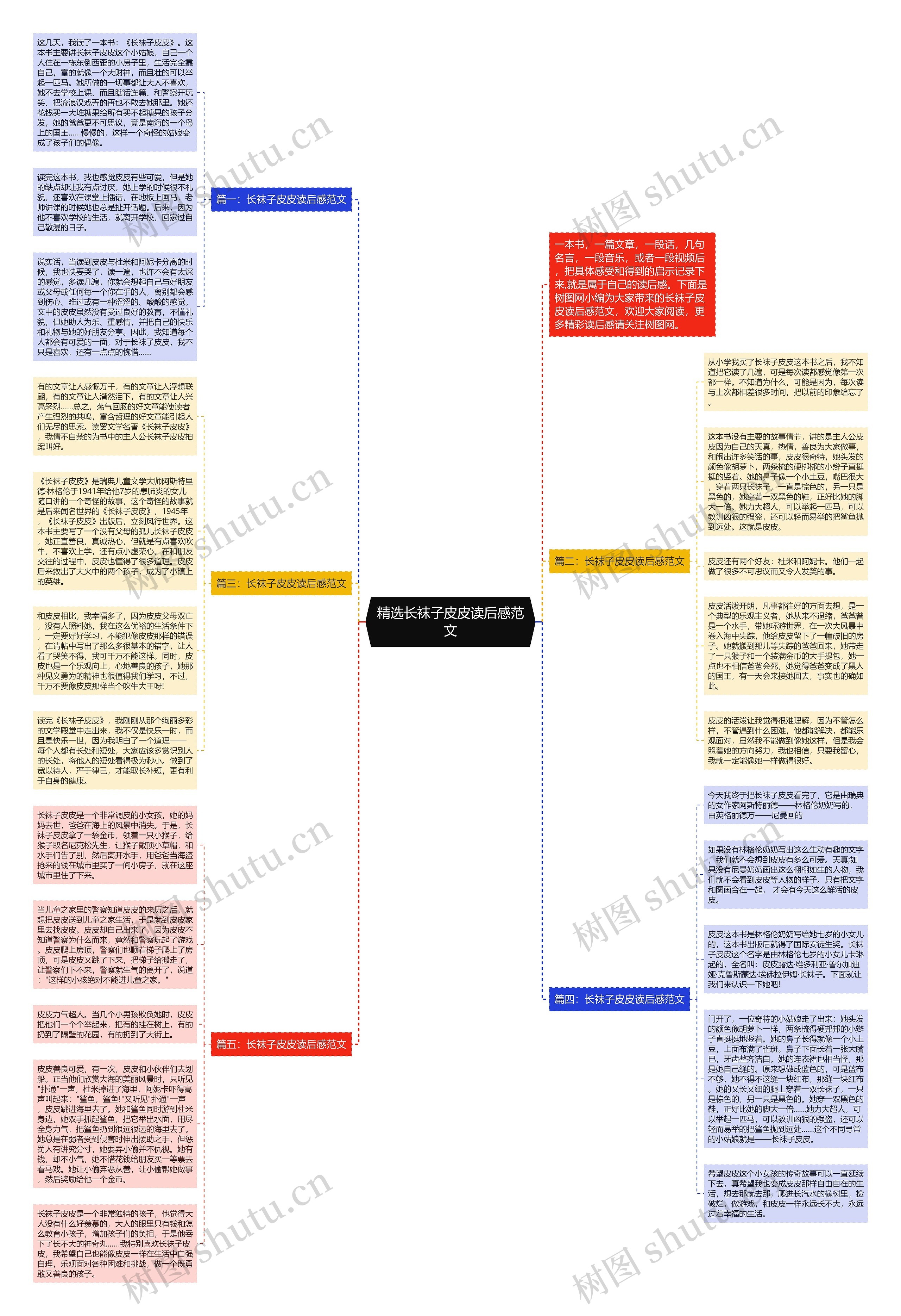 精选长袜子皮皮读后感范文思维导图