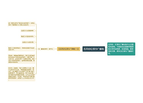 五月份红领巾广播稿