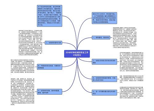 2018年学校消防安全工作计划范文