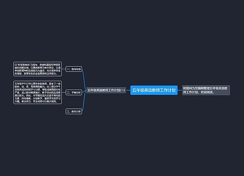 五年级英语教师工作计划