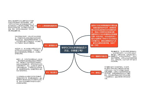 学好GCSE化学课程的五个方法，你掌握了吗？