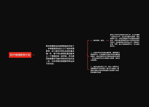 初中物理教学计划