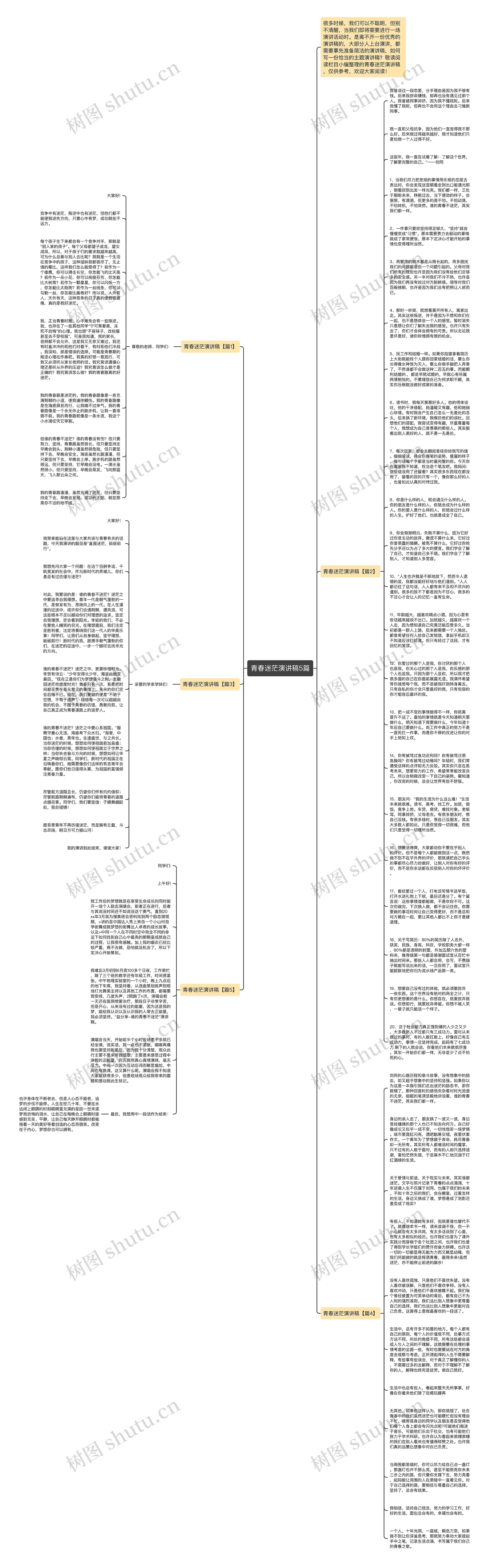 青春迷茫演讲稿5篇思维导图