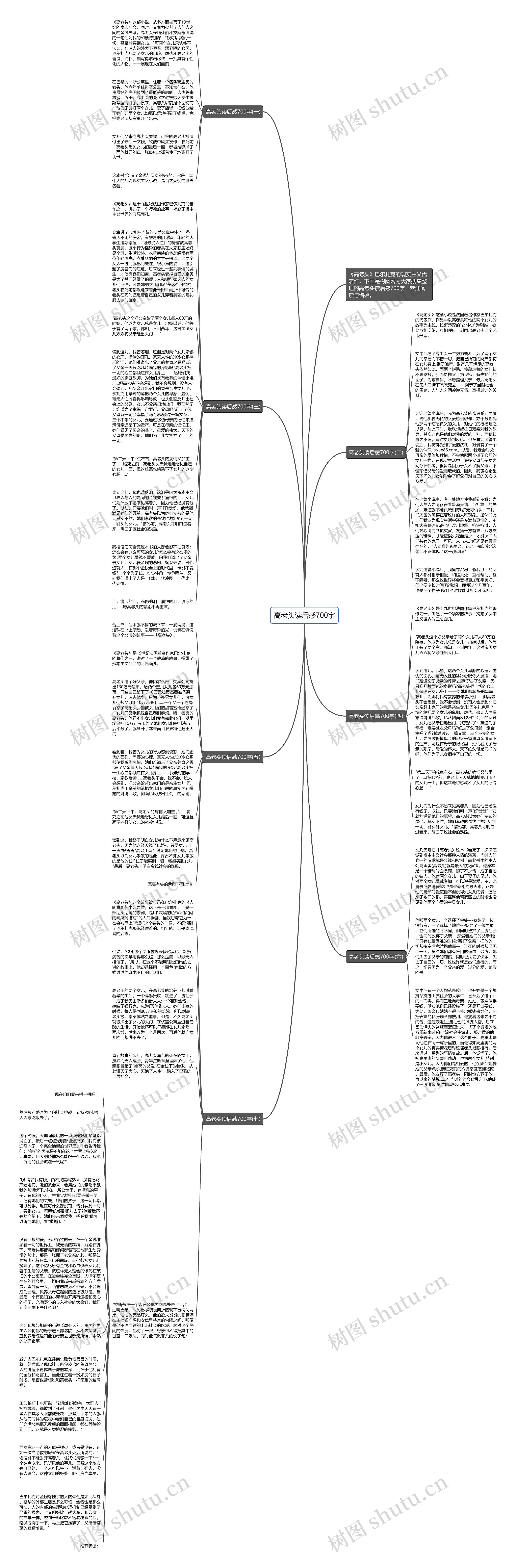 高老头读后感700字思维导图