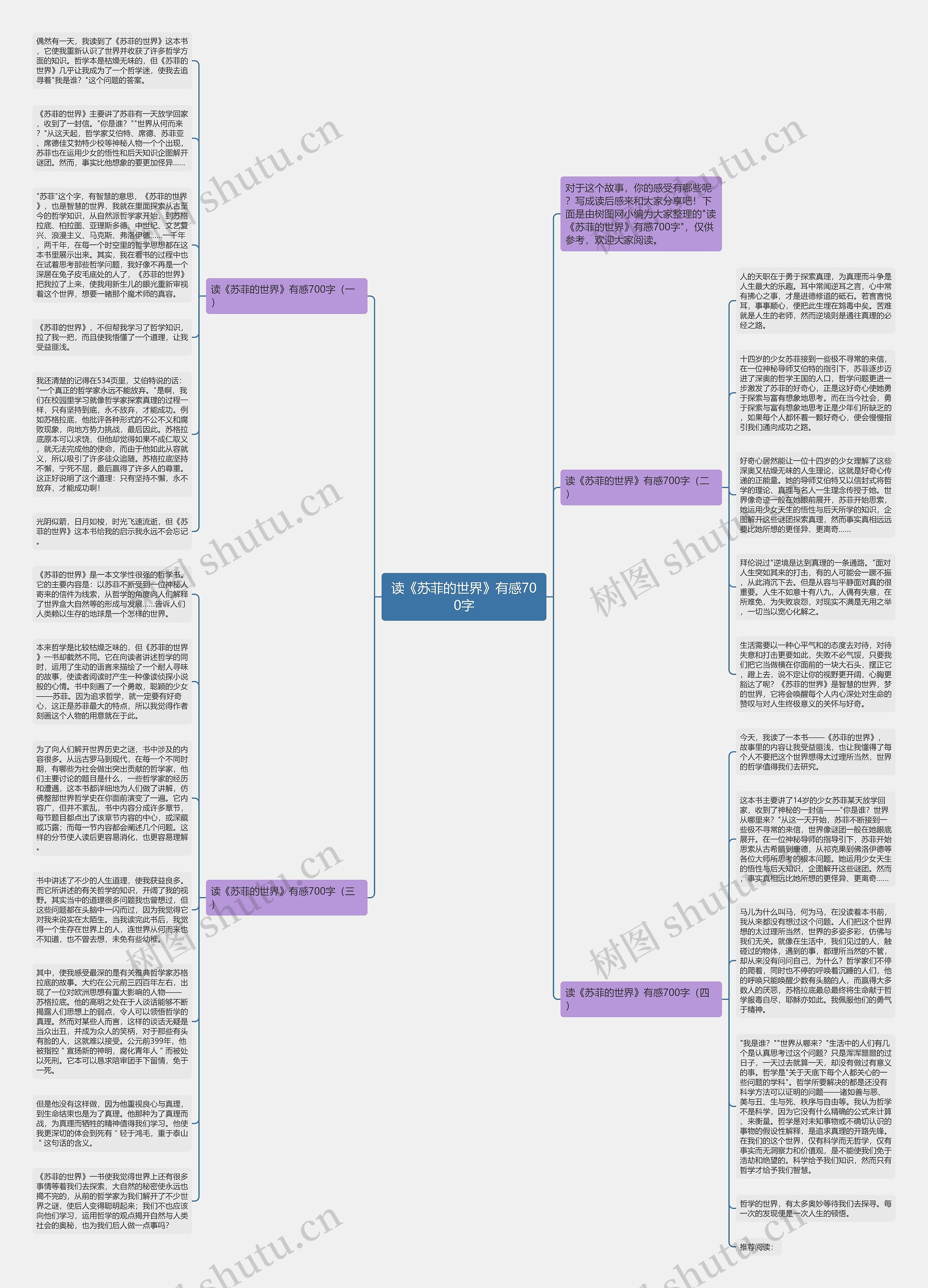 读《苏菲的世界》有感700字思维导图