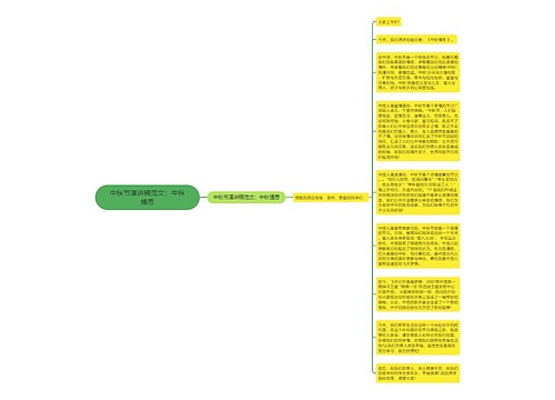 中秋节演讲稿范文：中秋情思