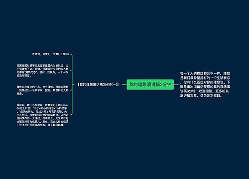 我的理想演讲稿3分钟