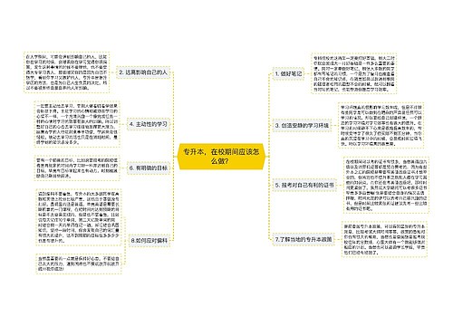 专升本，在校期间应该怎么做？