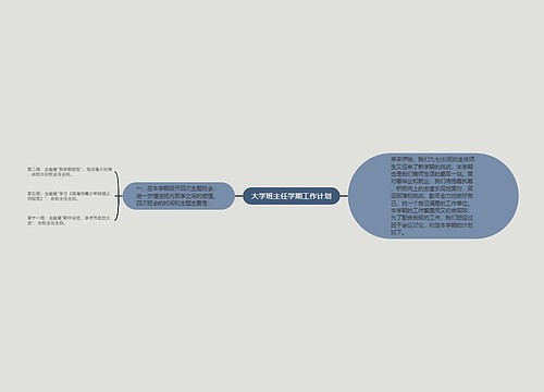 大学班主任学期工作计划