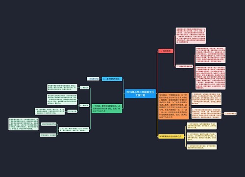 2015年小学二年级班主任工作计划