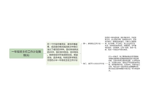 一年级班主任工作计划集锦(6)