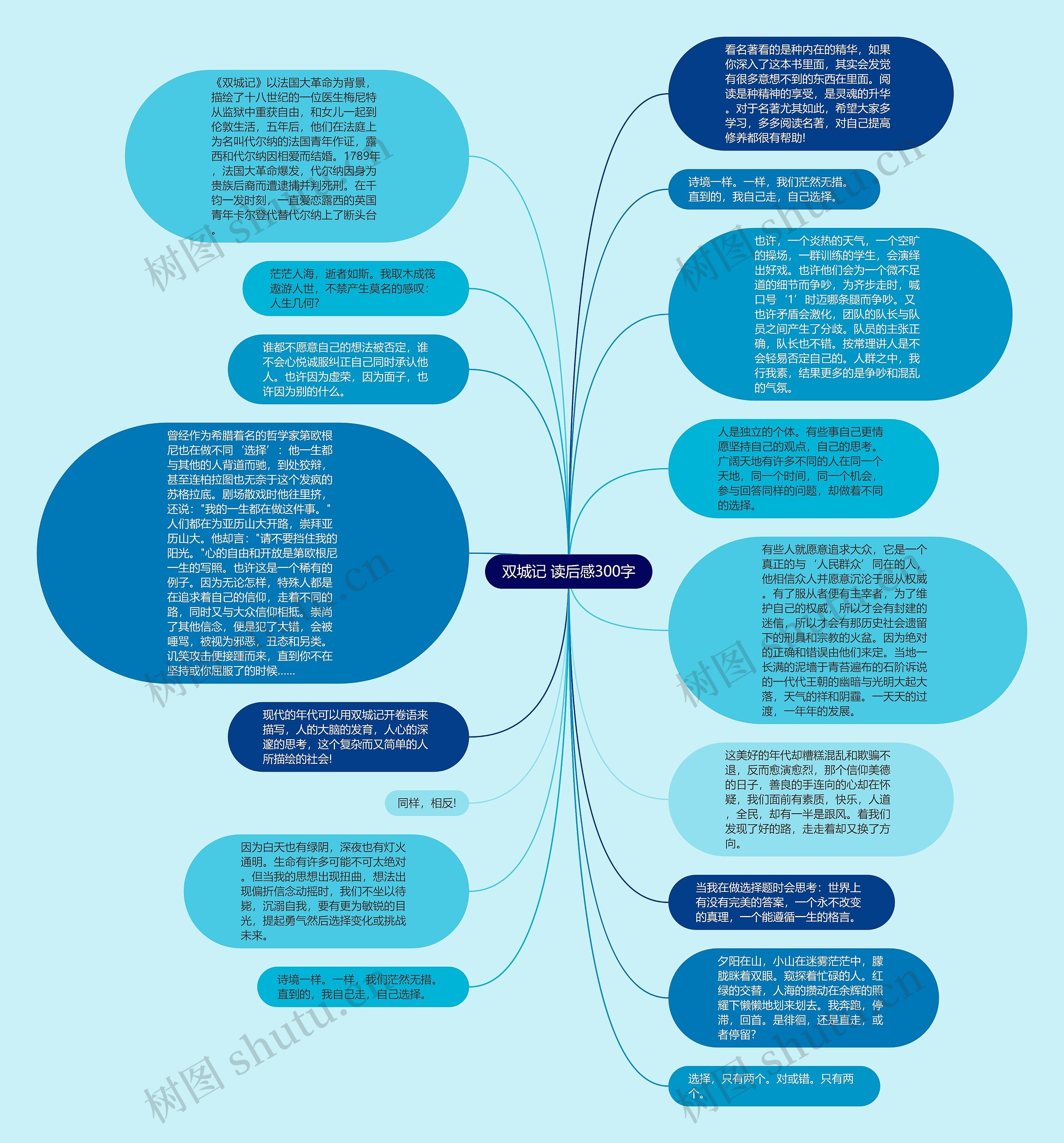 双城记 读后感300字思维导图