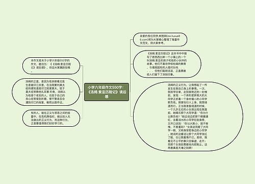 小学六年级作文550字：《汤姆.索亚历险记》读后感