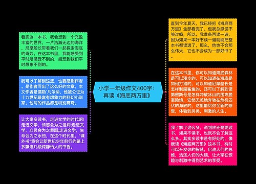 小学一年级作文400字：再读《海底两万里》