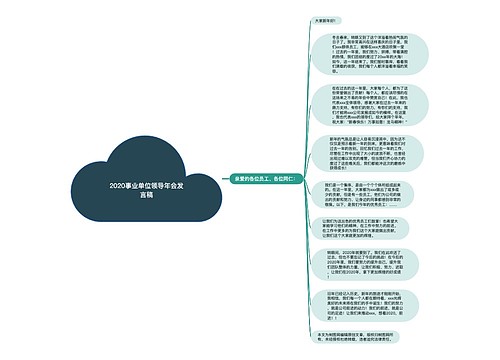 2020事业单位领导年会发言稿