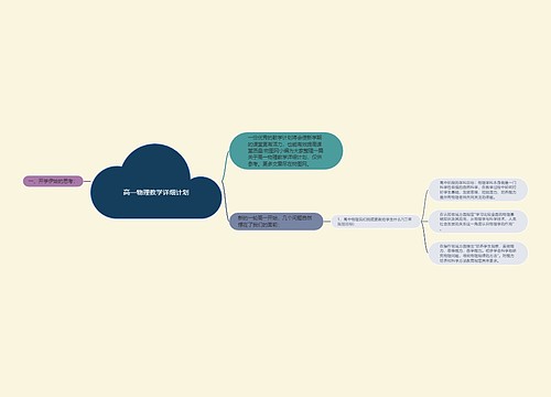 高一物理教学详细计划