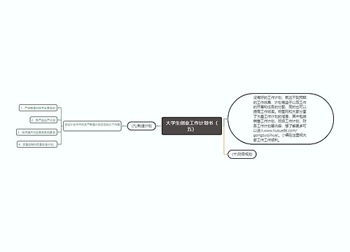 大学生创业工作计划书（五）