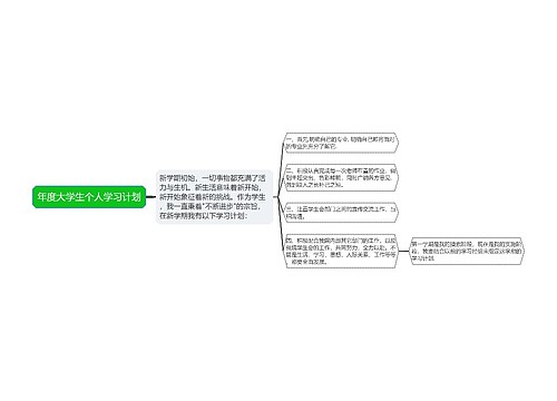 年度大学生个人学习计划