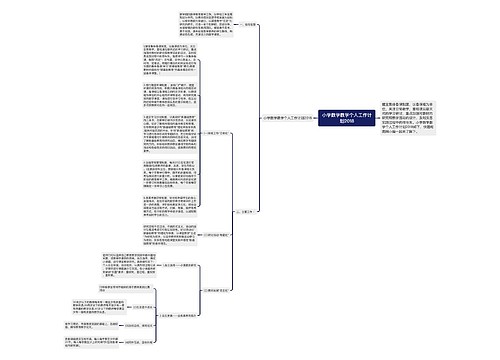 小学数学教学个人工作计划2018思维导图