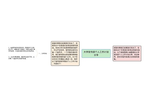 大学宣传部个人工作计划分享