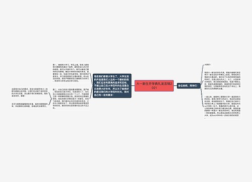 大一新生开学典礼发言稿2021