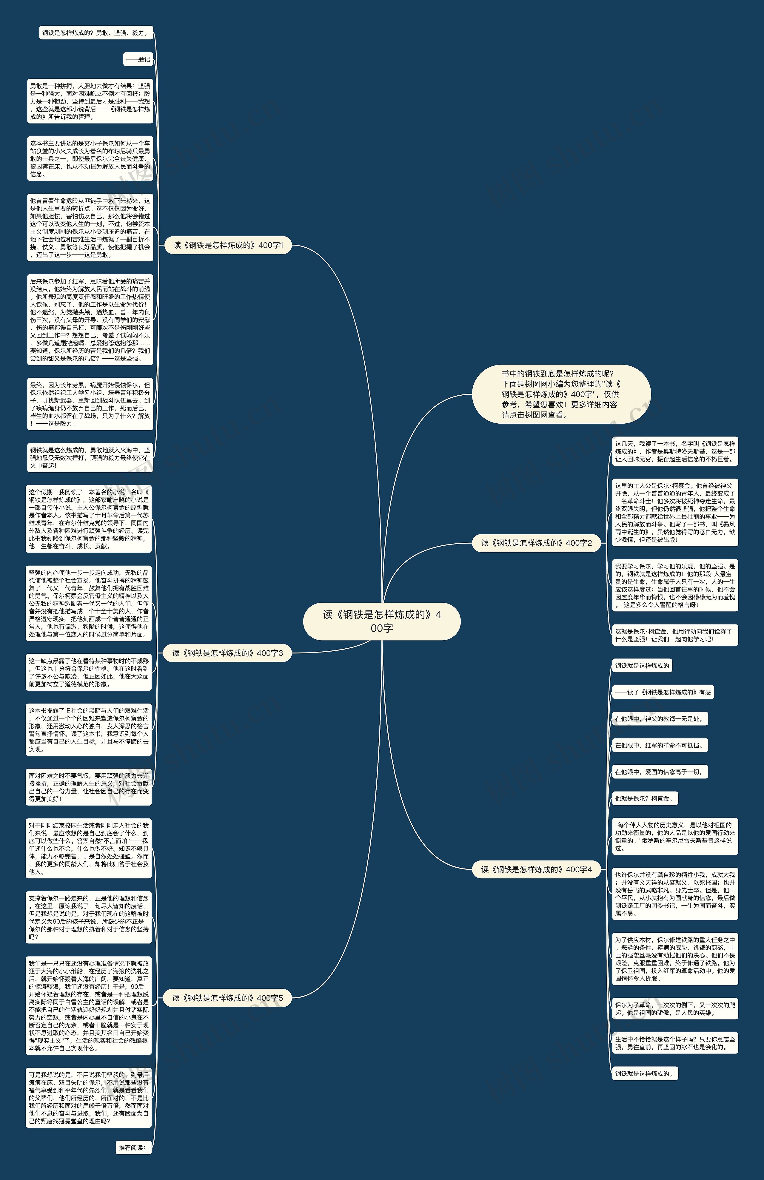 读《钢铁是怎样炼成的》400字思维导图