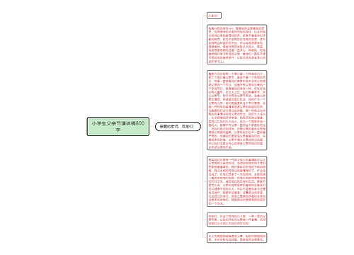 小学生父亲节演讲稿800字