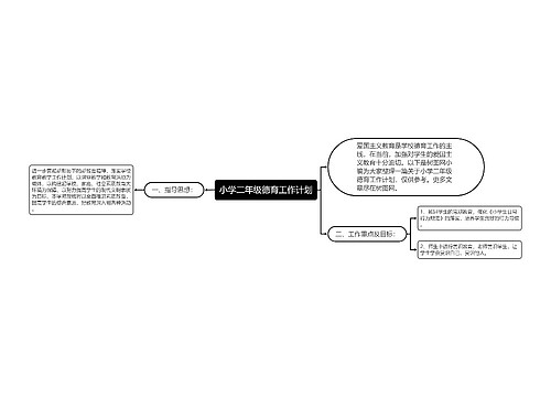 小学二年级德育工作计划