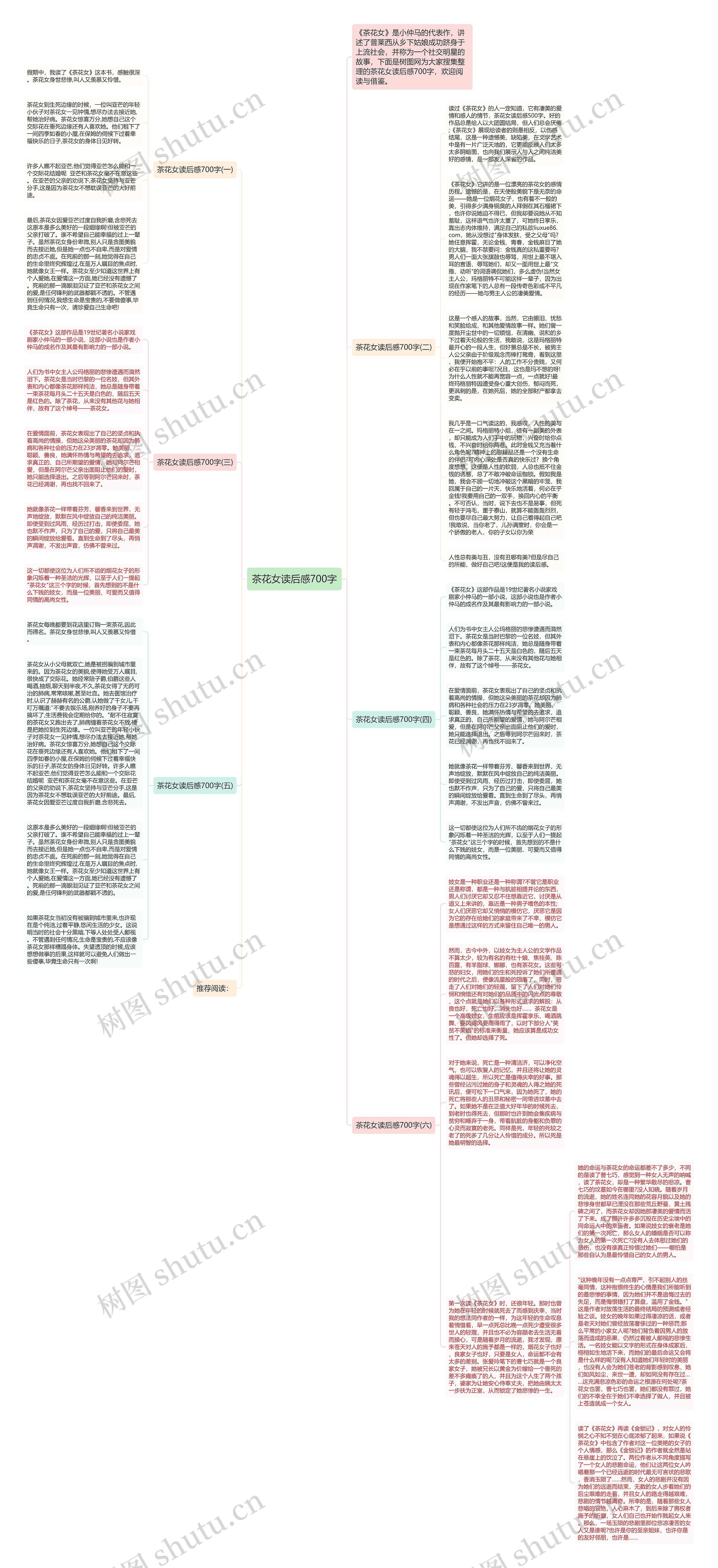 茶花女读后感700字思维导图