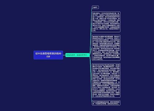 初中生感恩母亲演讲稿800字