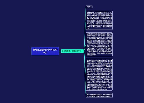 初中生感恩母亲演讲稿800字