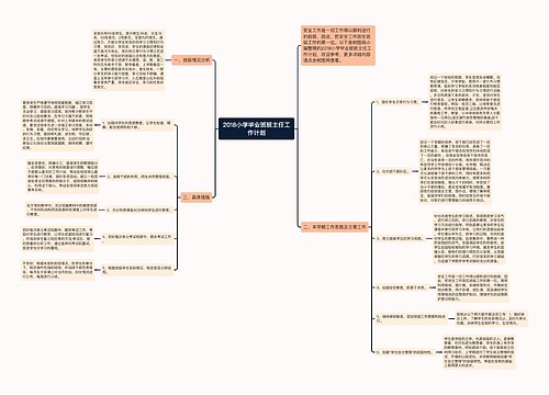 2018小学毕业班班主任工作计划