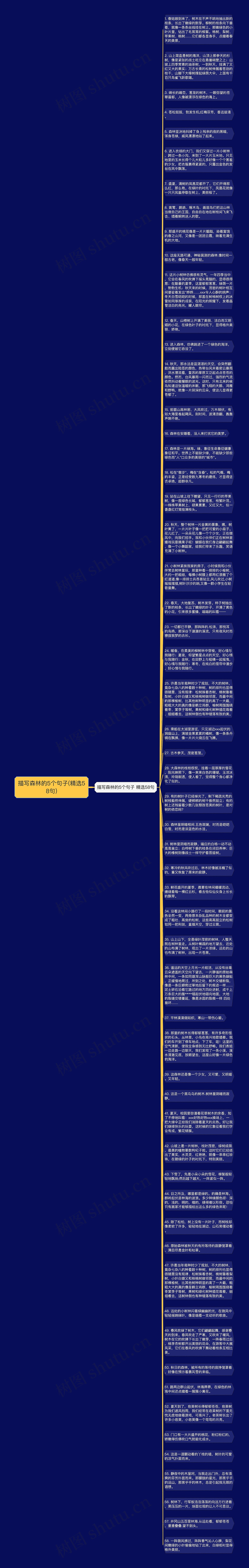 描写森林的5个句子(精选58句)思维导图