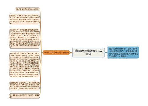 重阳节致离退休老同志发言稿