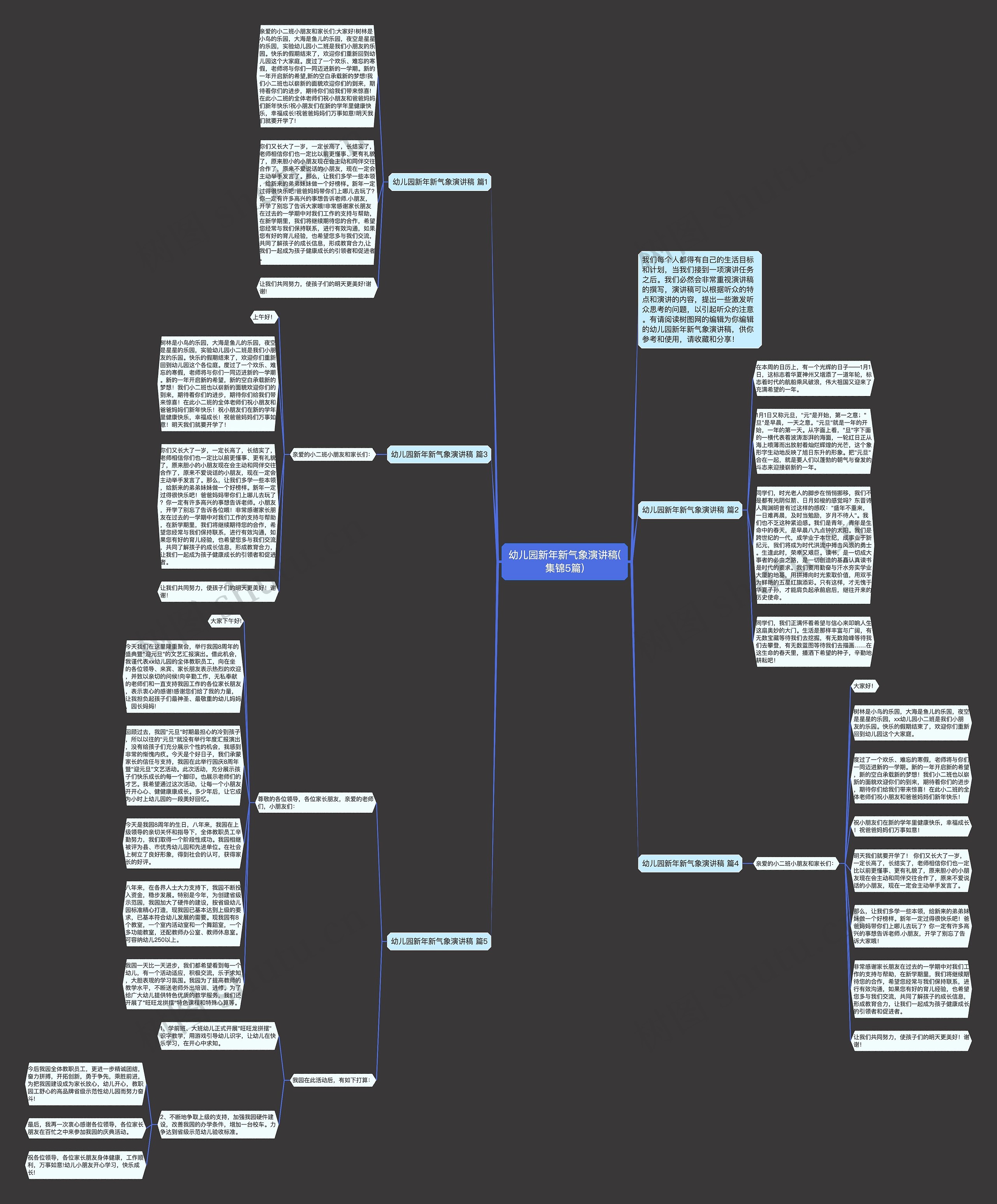 幼儿园新年新气象演讲稿(集锦5篇)思维导图