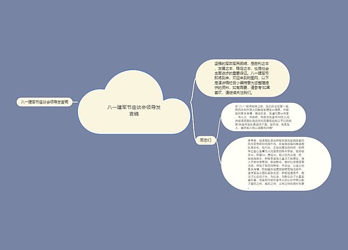 八一建军节座谈会领导发言稿