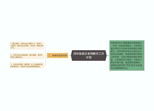 四年级音乐老师教学工作计划