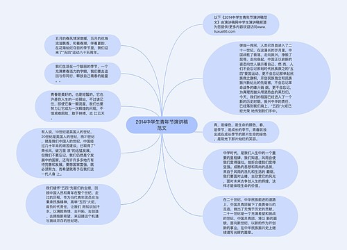 2014中学生青年节演讲稿范文