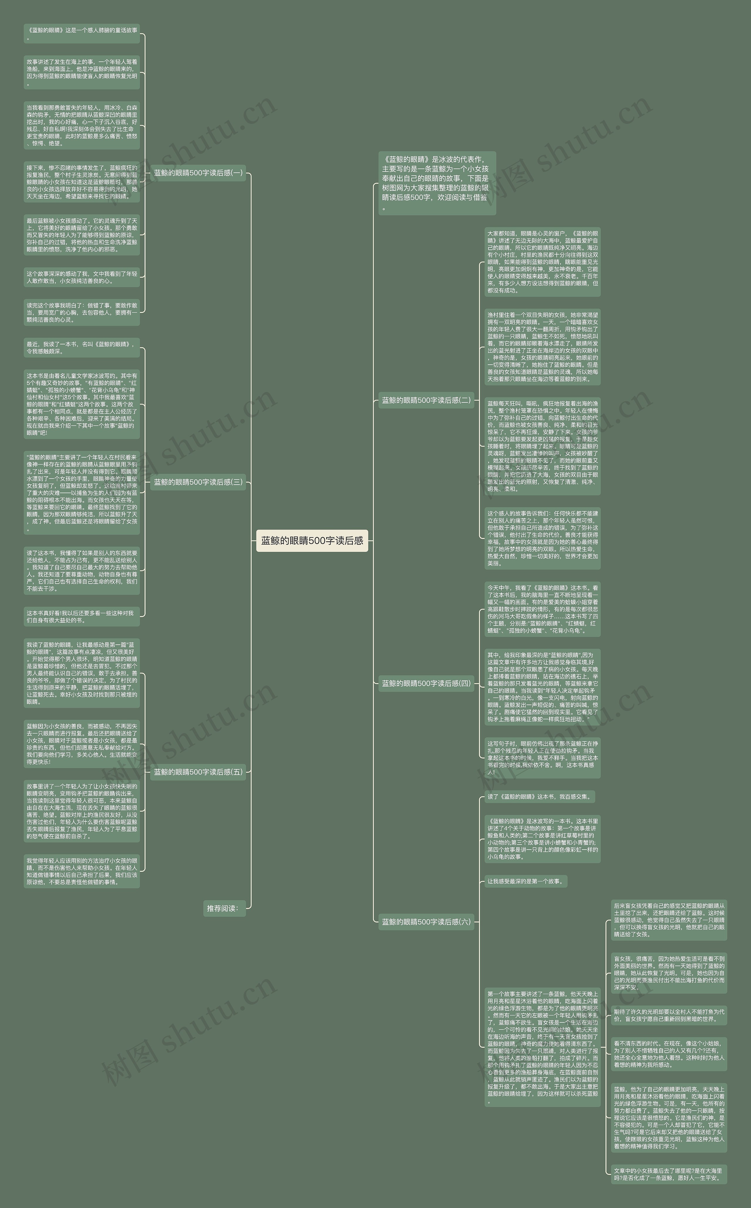 蓝鲸的眼睛500字读后感思维导图
