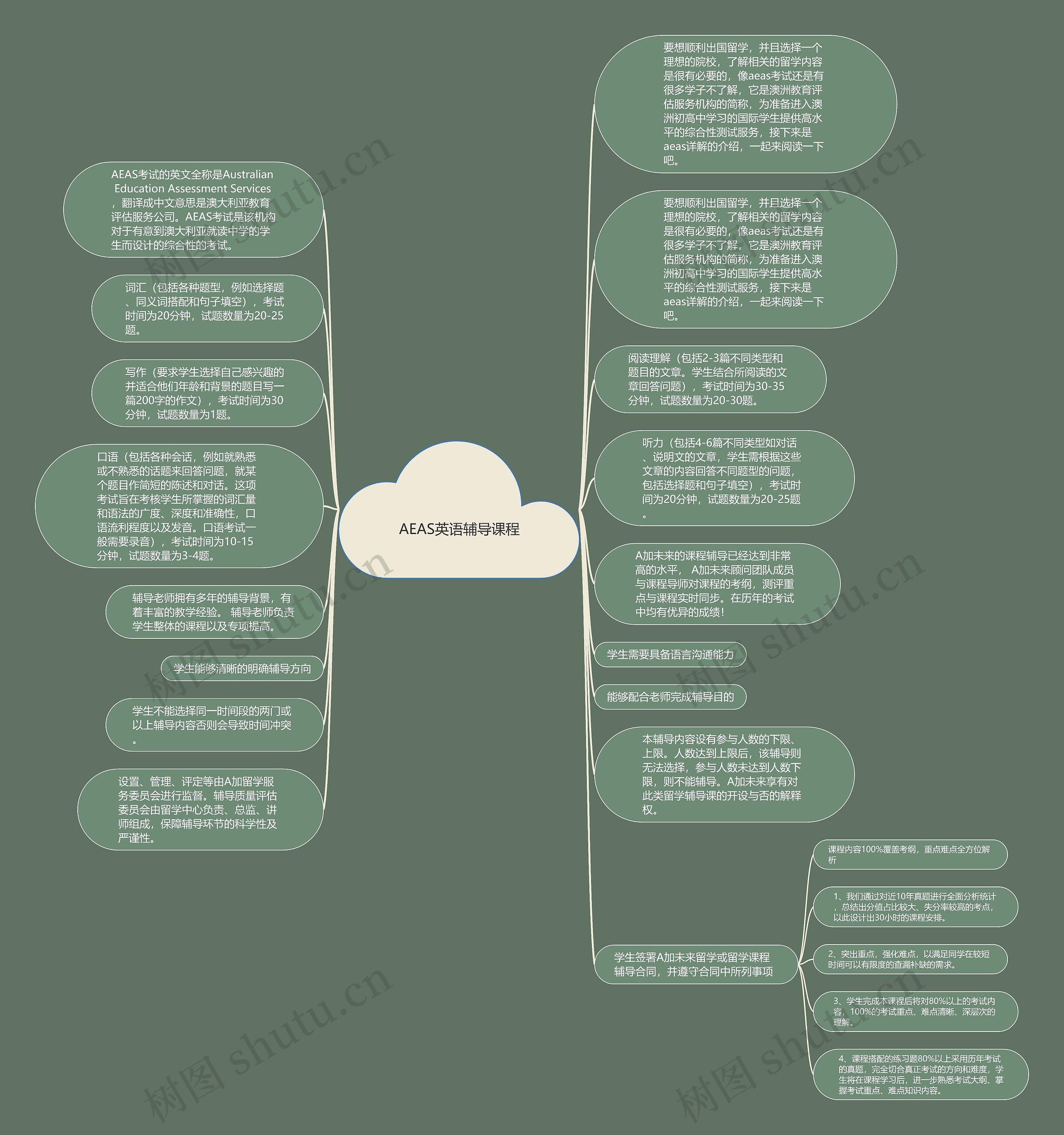 AEAS英语辅导课程思维导图