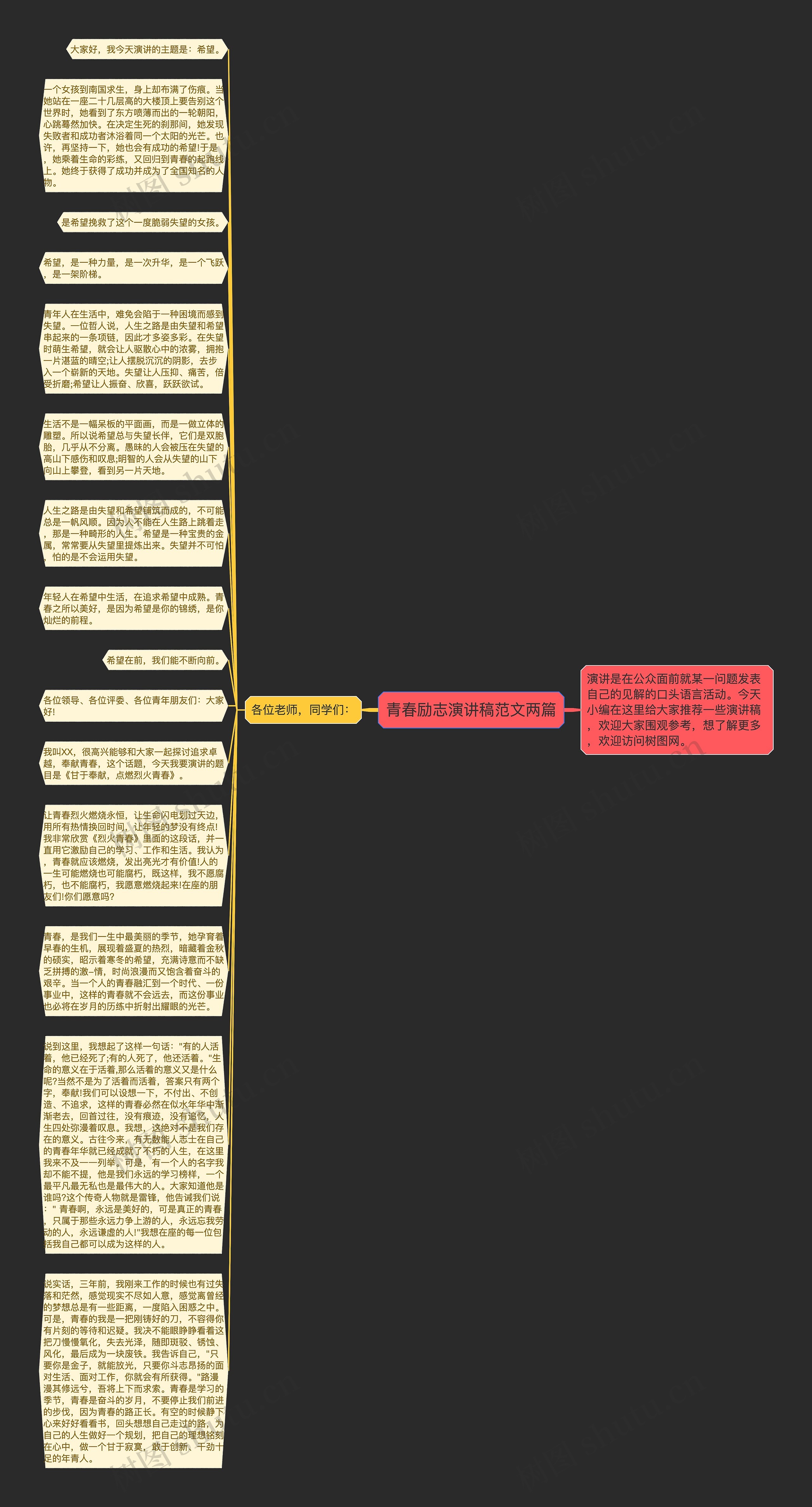 青春励志演讲稿范文两篇