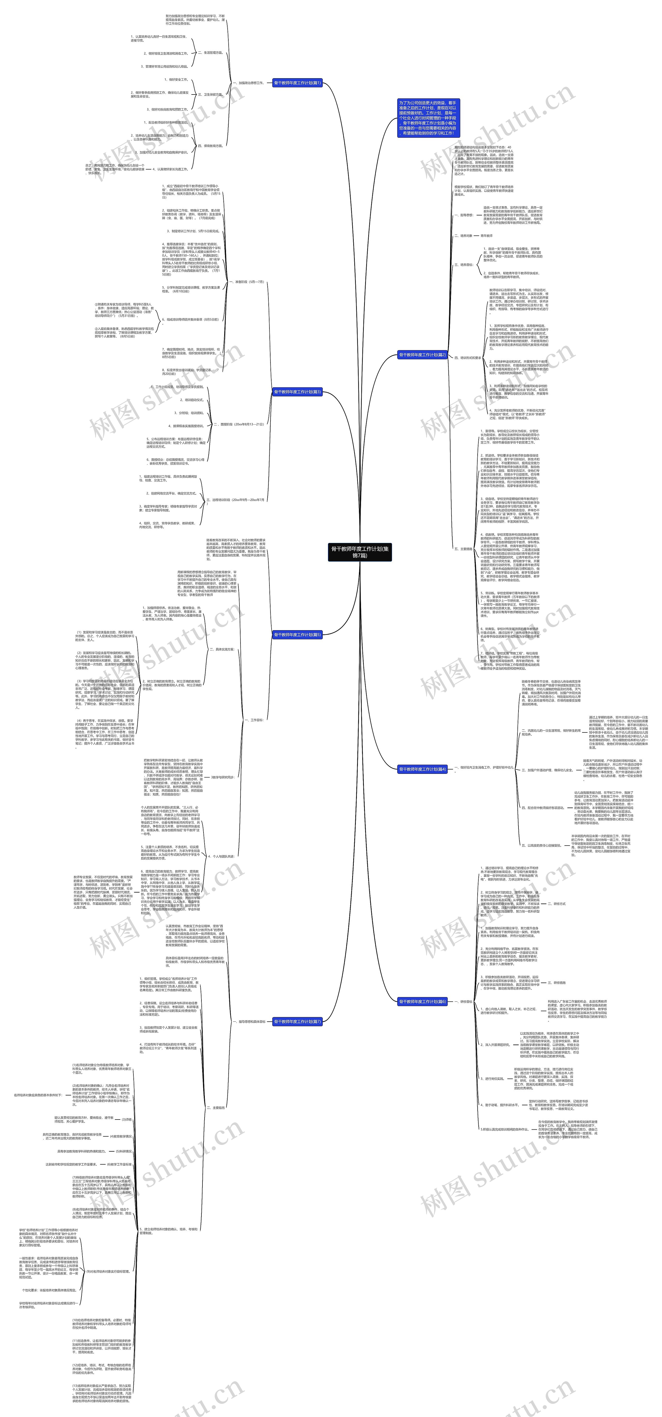 骨干教师年度工作计划(集锦7篇)思维导图