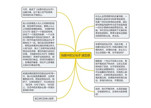 地震中的父与子 读后感