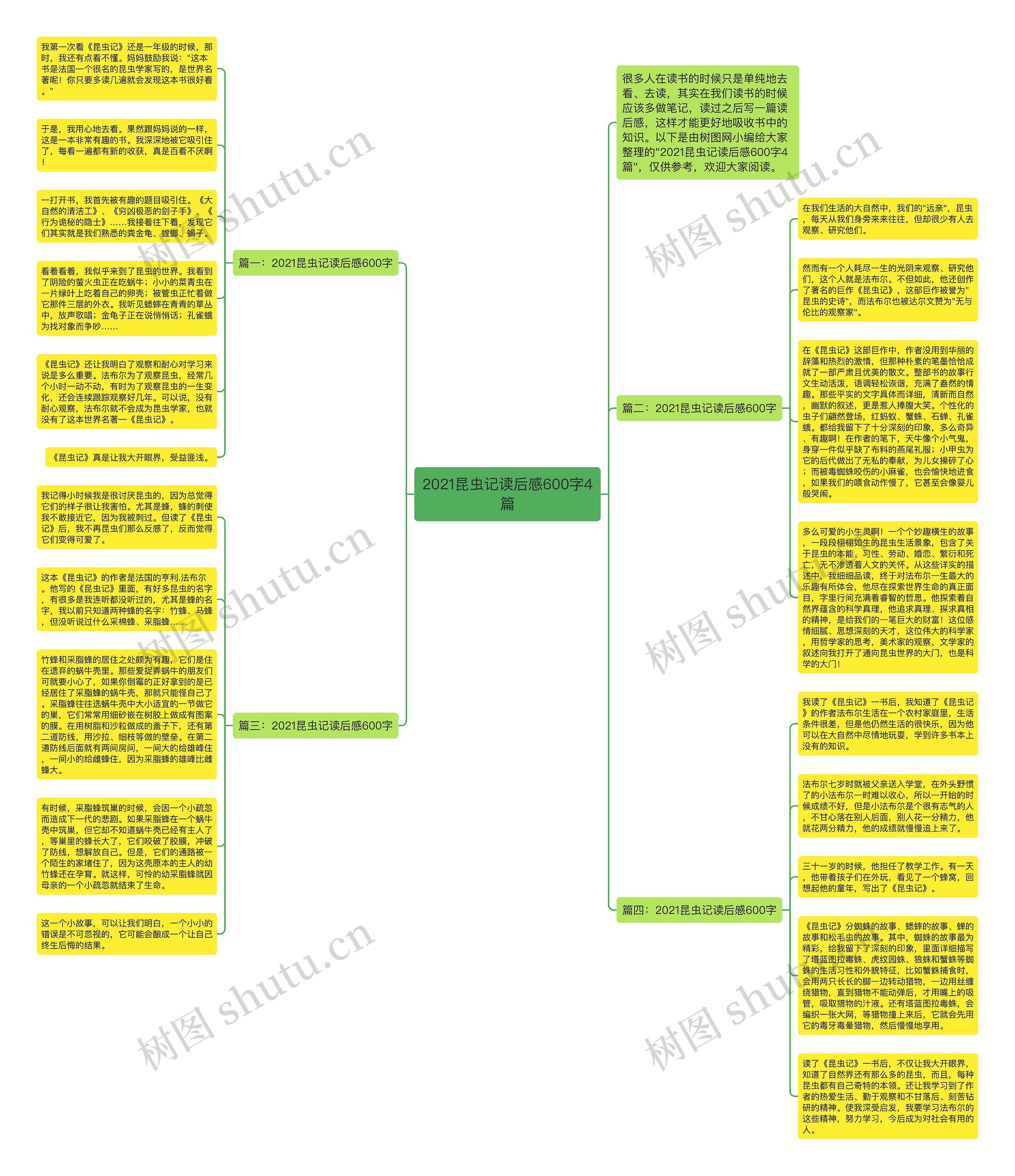 2021昆虫记读后感600字4篇思维导图