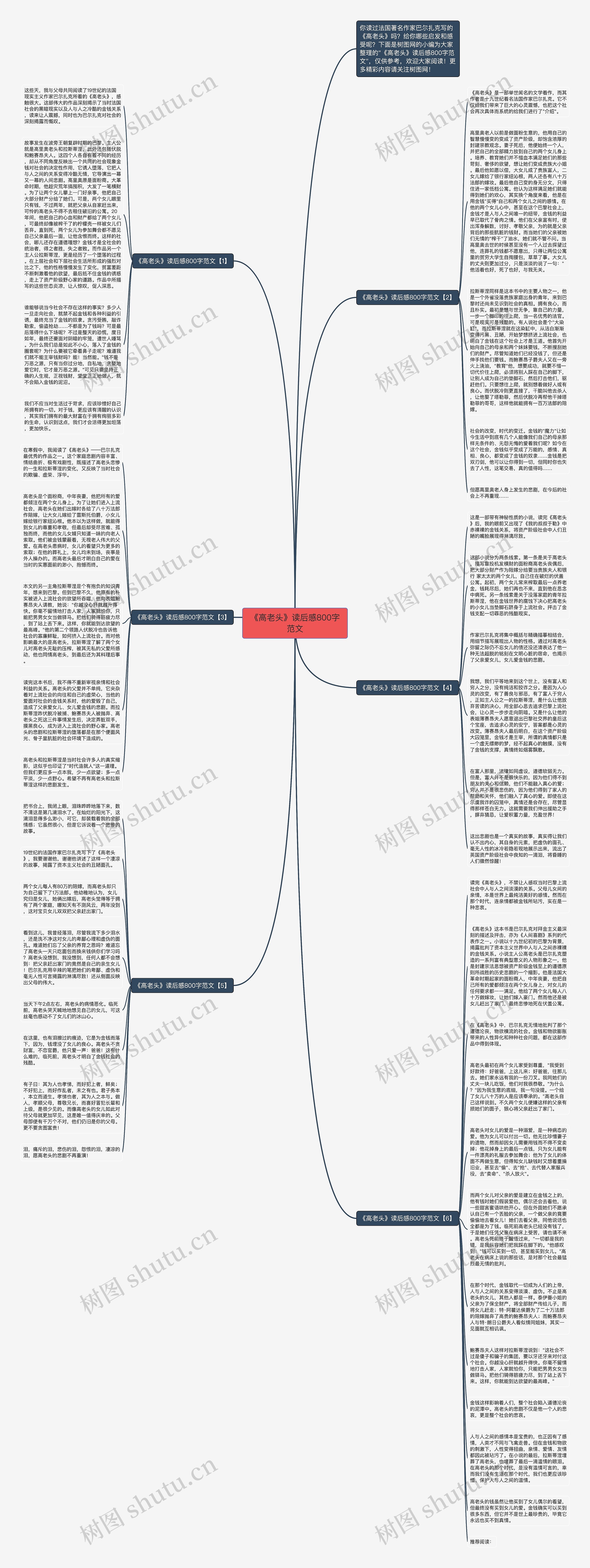 《高老头》读后感800字范文思维导图