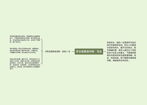 学会感恩演讲稿：母亲