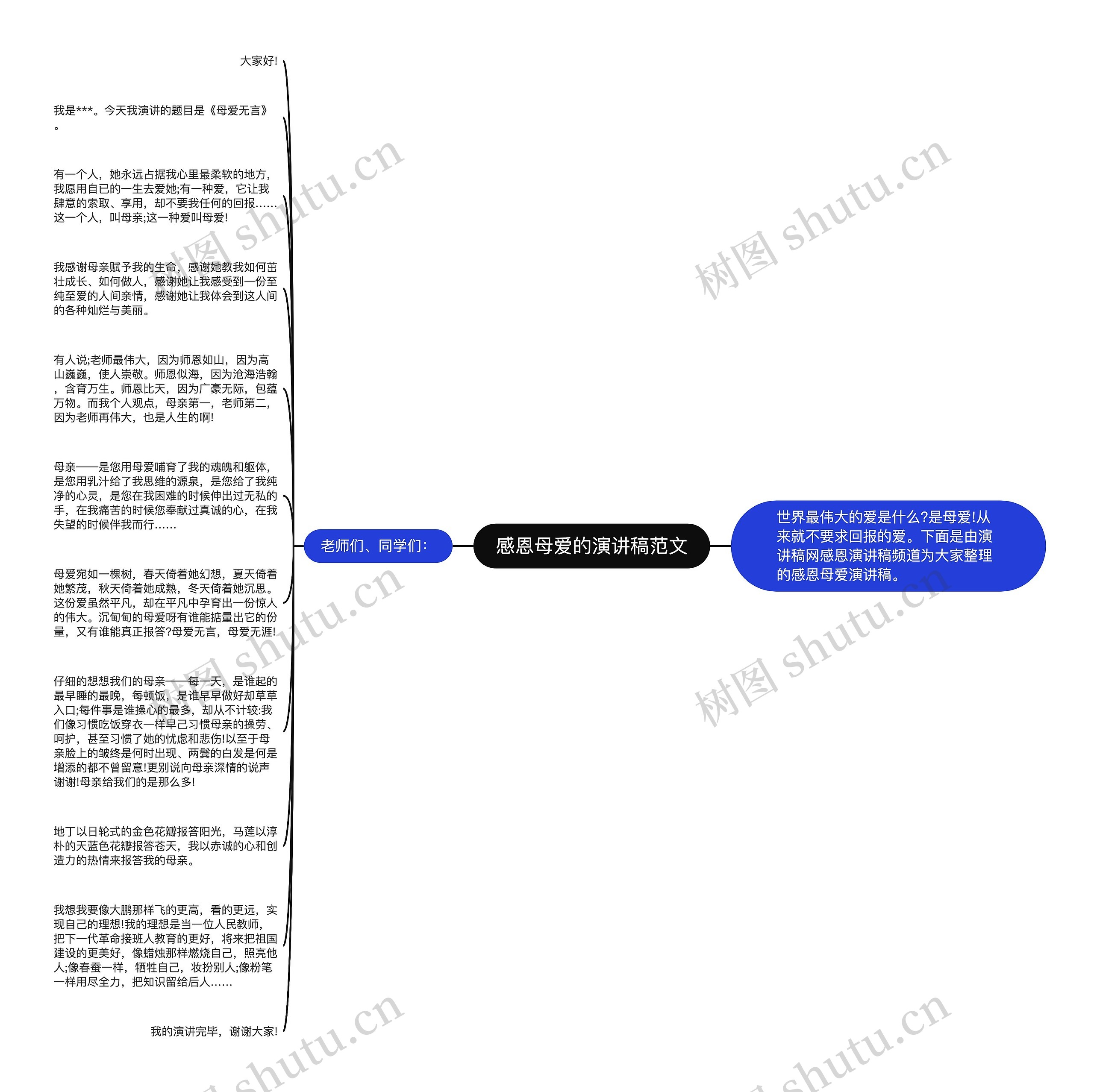 感恩母爱的演讲稿范文